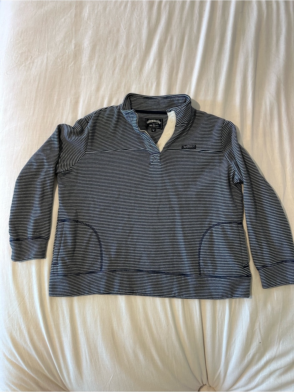 State of Mine Tennessee Striped Pullover Sweatshirt Navy White XL